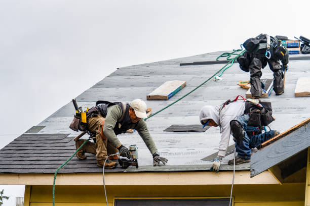 Professional Gutter Installation technician working in Adel, IA